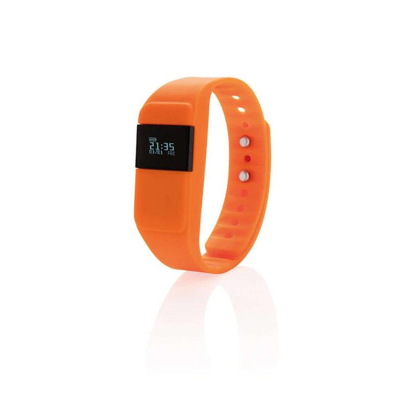 Activity tracker Keep Fit arancione - personalizzabile con logo