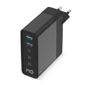 Adattatore 140W GaN Power Delivery Wall Charger Nero - personalizzabile con logo