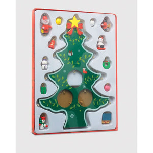 Albero di Natale in legno funny verde - personalizzabile con logo