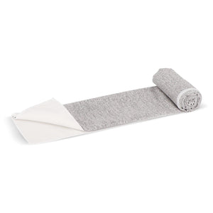 Asciugamano ad asciugatura rapida R-PET 50x100cm Bianco / grigio - personalizzabile con logo