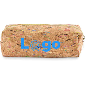 Astuccio per matite in sughero beige - personalizzabile con logo