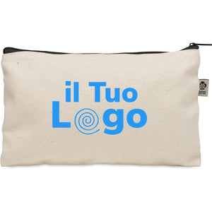 Astuccio porta cosmetici in cotone - personalizzabile con logo