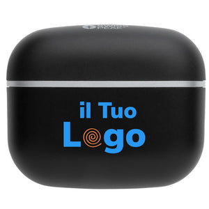 Auricolari Swiss Peak TWS 2.0 in plastica RCS nero - personalizzabile con logo