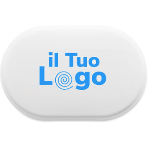 Auricolari TWS in ABS riciclato bianco - personalizzabile con logo