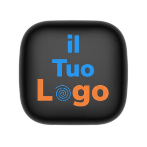 Auricolari wireless Lakewood riparabili e riciclati RCS nero - personalizzabile con logo