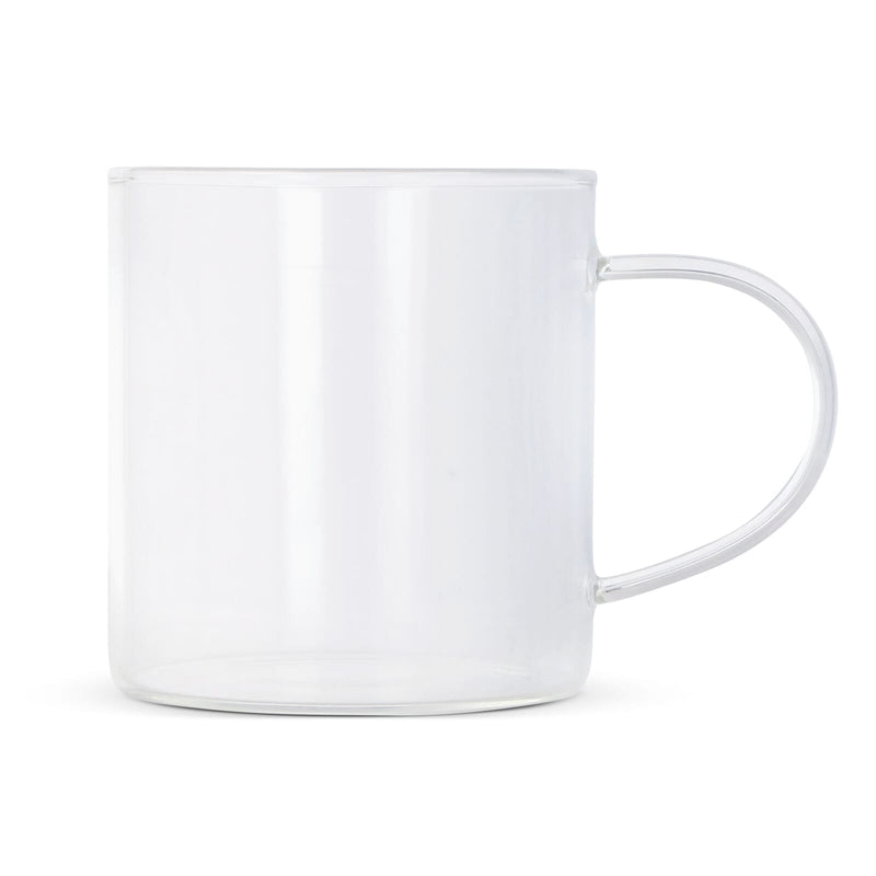 Bicchiere da caffè con manico Vardez 300 ml Trasparente - personalizzabile con logo