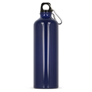Borraccia in alluminio con moschettone 750ml blu navy - personalizzabile con logo