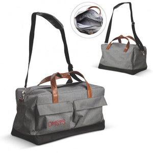 Borsa da Weekend Brixton Grigio / nero - personalizzabile con logo
