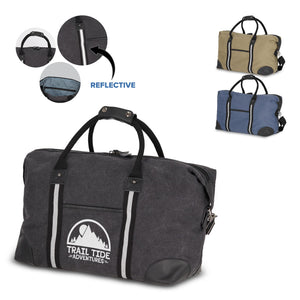 Borsa da weekend in tela di cotone riciclato Harper - personalizzabile con logo