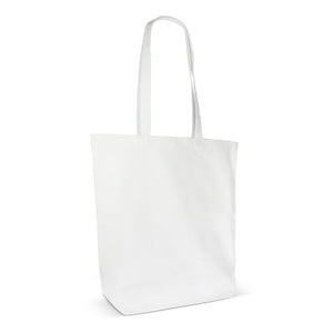 Borsa in cotone organico colore lungo 270g/m² 42x12x43 cm Bianco - personalizzabile con logo