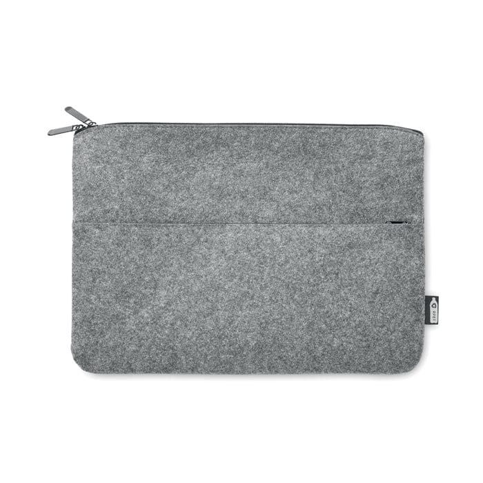 Borsa laptop in feltro RPET grigio - personalizzabile con logo