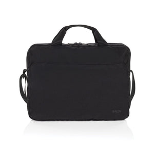 Borsa porta PC 15,6" Essential Swiss Peak in rPET Aware™ nero - personalizzabile con logo