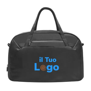 Borsa weekend impermeabile Urban nero - personalizzabile con logo