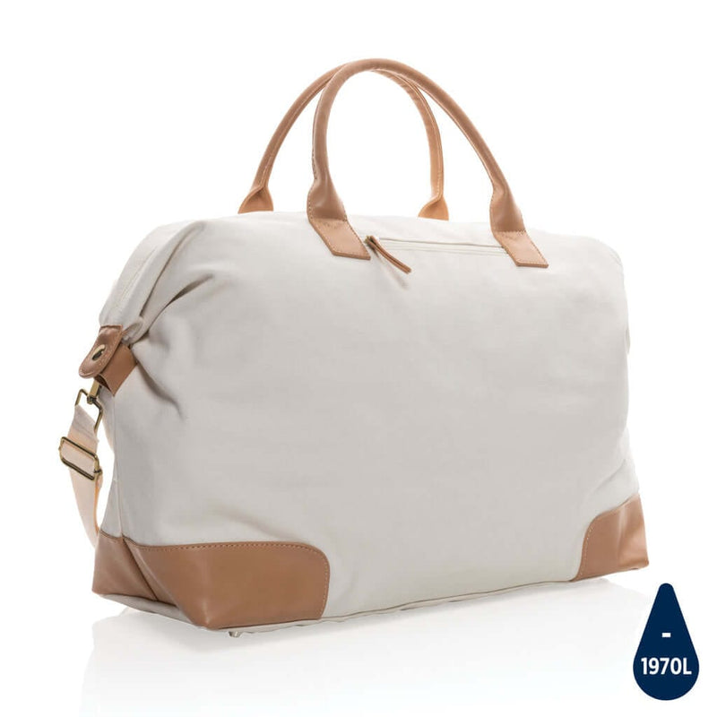 Borsa weekend in rcanvas 16 once Impact AWARE™ bianco - personalizzabile con logo