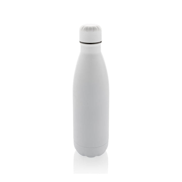 Bottiglia Eureka a parete singola in acciaio certificato RCS bianco - personalizzabile con logo