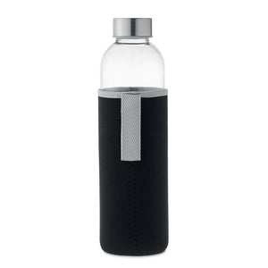 Bottiglia in vetro 750ml Nero - personalizzabile con logo