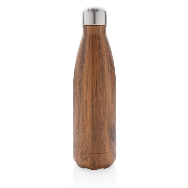 Bottiglia termica con texture wood 500ml - personalizzabile con logo