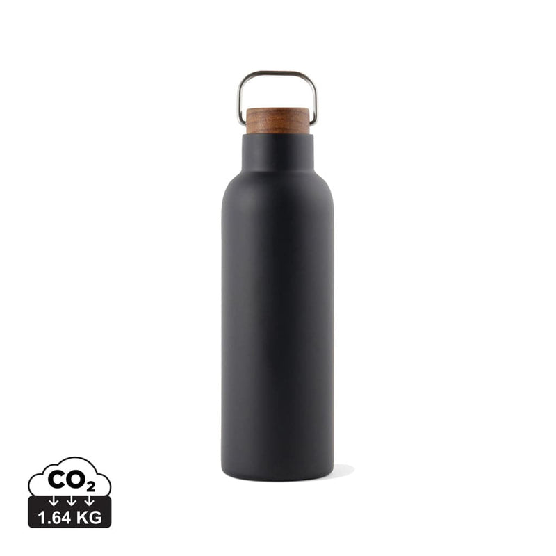 Bottiglia termica VINGA Ciro in Acciaio RCS 800 ml nero - personalizzabile con logo