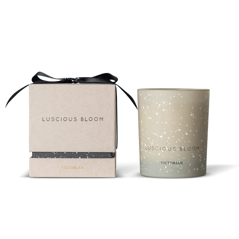 Candela Victorian Luscious Bloom Bianco - personalizzabile con logo