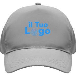 Cappellino da baseball color argento - personalizzabile con logo