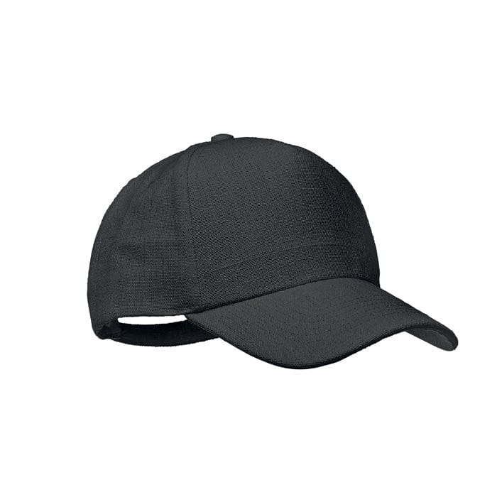Cappellino da baseball in canapa Nero - personalizzabile con logo