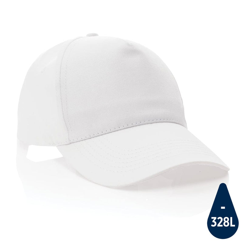 Cappellino Impact 5 pannelli 190gr con tracer AWARE™ bianco - personalizzabile con logo