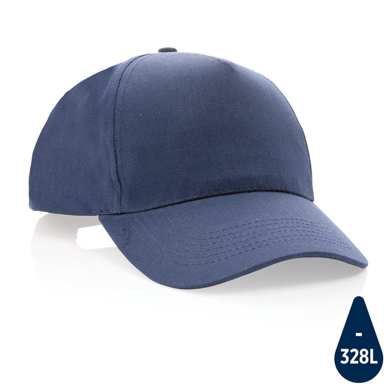 Cappellino Impact 5 pannelli 190gr con tracer AWARE™ blu navy - personalizzabile con logo