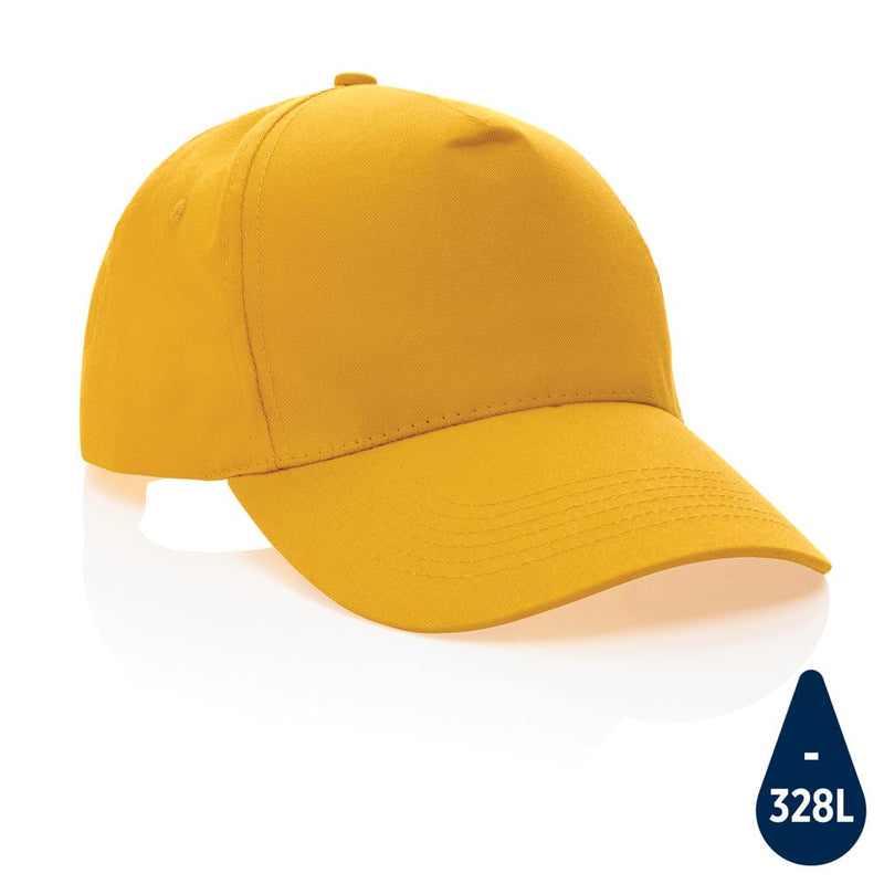 Cappellino Impact 5 pannelli 190gr con tracer AWARE™ giallo - personalizzabile con logo