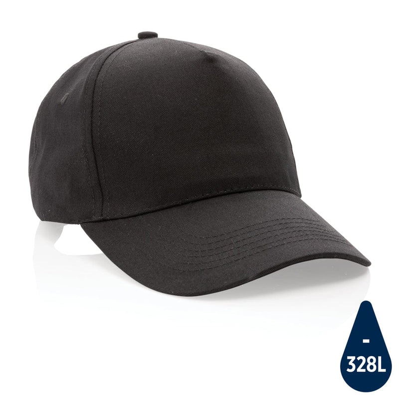 Cappellino Impact 5 pannelli 190gr con tracer AWARE™ nero - personalizzabile con logo