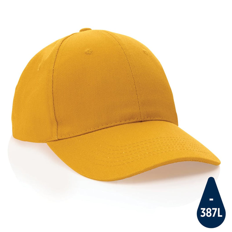 Cappellino Impact 6 pannelli 280gr con tracer AWARE™ giallo - personalizzabile con logo