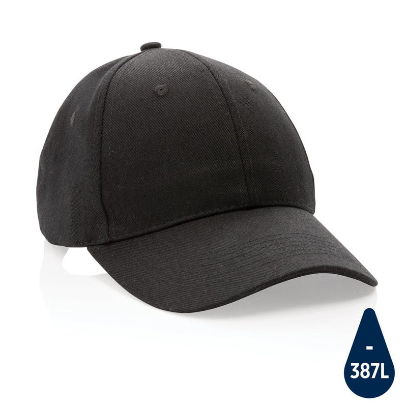 Cappellino Impact 6 pannelli 280gr con tracer AWARE™ nero - personalizzabile con logo