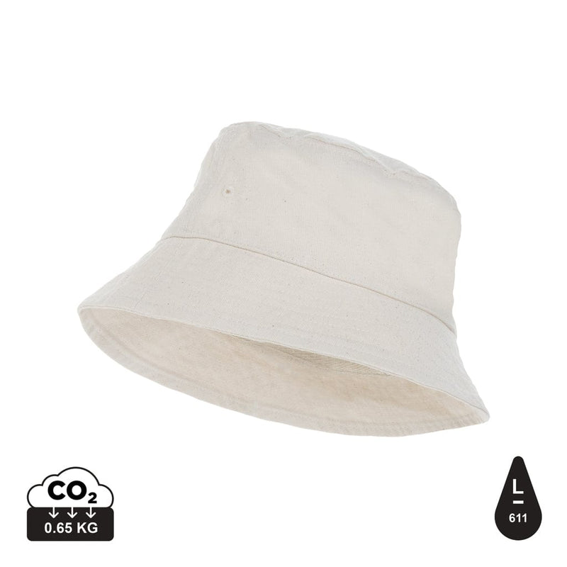 Cappello pescatore in tela 285 gm2 non tinto Impact Aware™ bianco - personalizzabile con logo