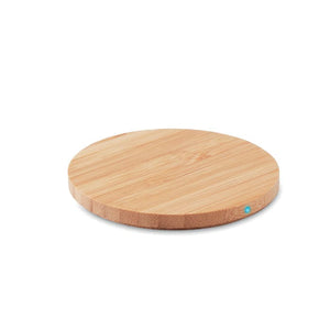 Caricabatterie in bamboo 15W beige - personalizzabile con logo