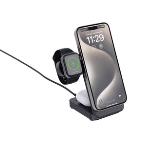 Caricatore 15 W 3in1 in rPlastica RCS Urban Vitamin Arcadia nero - personalizzabile con logo