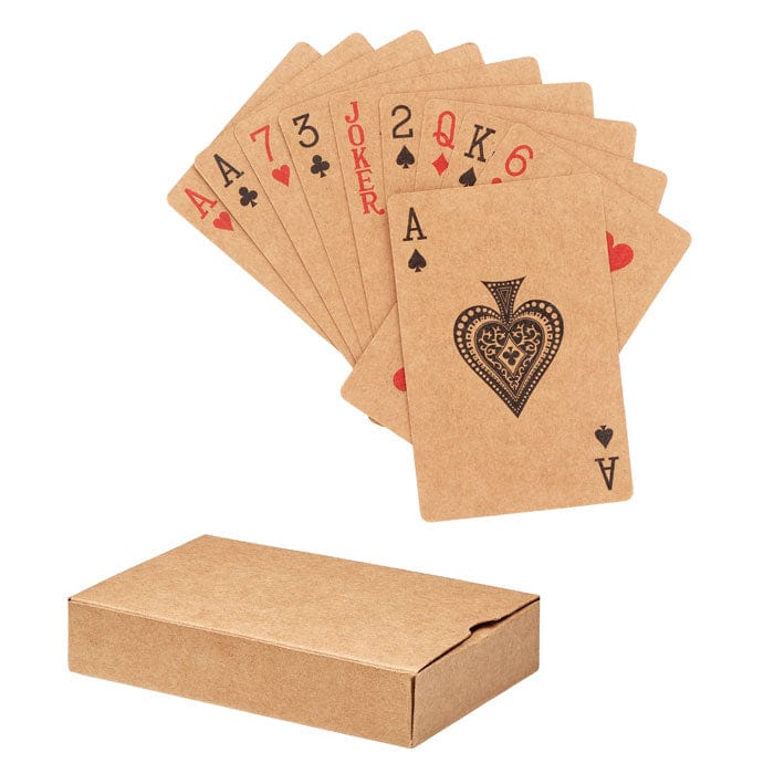 Carte da gioco beige - personalizzabile con logo