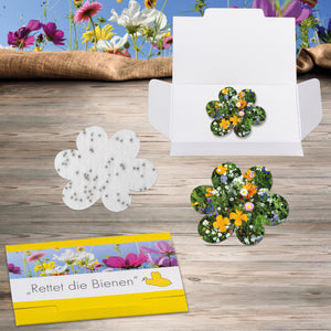 Cartolina Fiore Piantabile - personalizzabile con logo