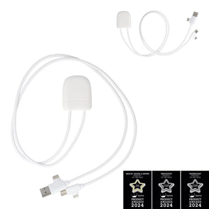 Cavo Xoopar Ice-Tag con tracker Find My Bianco - personalizzabile con logo