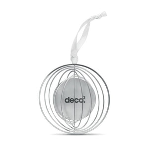 Decorazione con nastro color argento - personalizzabile con logo
