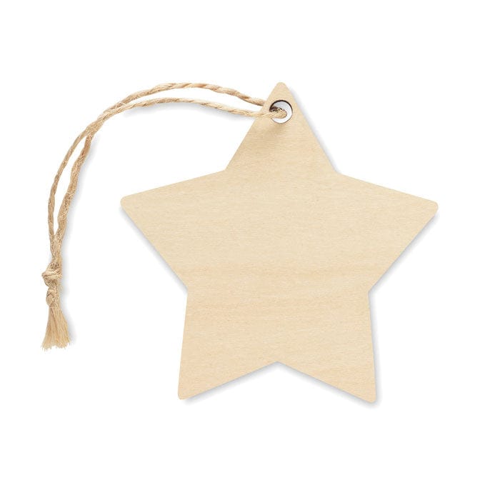 Decorazione natalizia (stella) beige - personalizzabile con logo