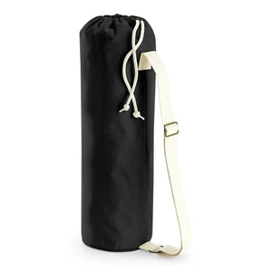 EarthAware® Organic Yoga Mat Bag nero - personalizzabile con logo