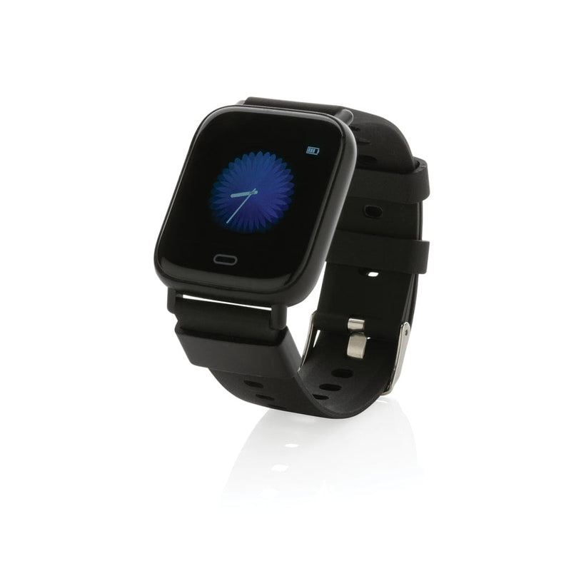 Fit Watch in TPU riciclato RCS nero - personalizzabile con logo