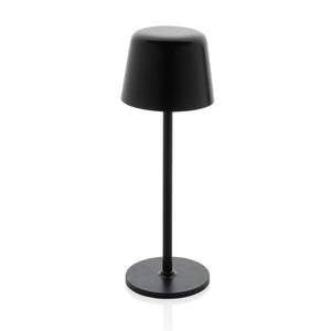 Lampada USB ricaricabile da tavolo Zenic in plastica RCS nero - personalizzabile con logo