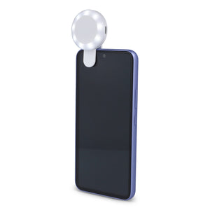 Luce LED universale per selfie portatile con luminosità a 3 livelli Bianco - personalizzabile con logo