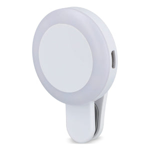 Luce LED universale per selfie portatile con luminosità a 3 livelli Bianco - personalizzabile con logo