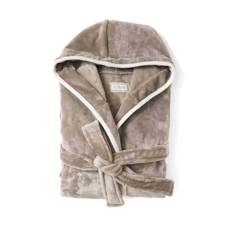 Lussuosa vestaglia VINGA Louis in RPET GRS, taglia S-M grigio - personalizzabile con logo