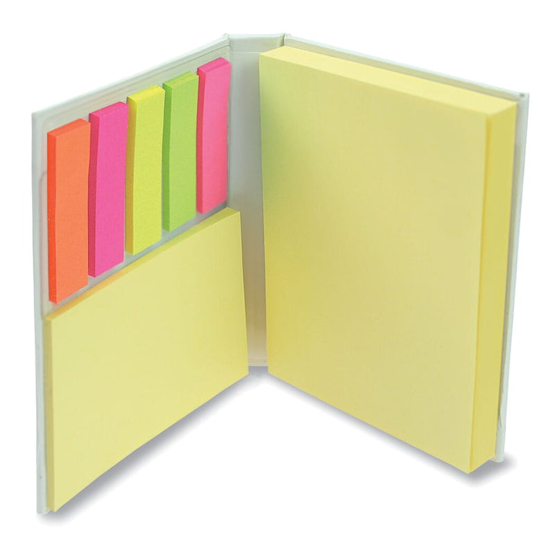 Notebook con copertina rigida Bianco - personalizzabile con logo