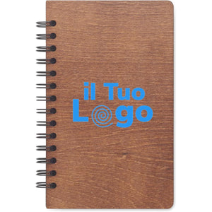 Notebook in betulla A5 - personalizzabile con logo