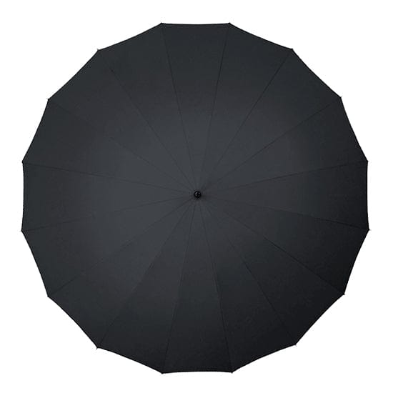 Ombrello Falcone®, 16 pannelli nero - personalizzabile con logo