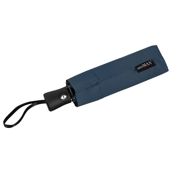 Ombrello pieghevole Minimax®, AUTO Apri + Chiudi blu - personalizzabile con logo