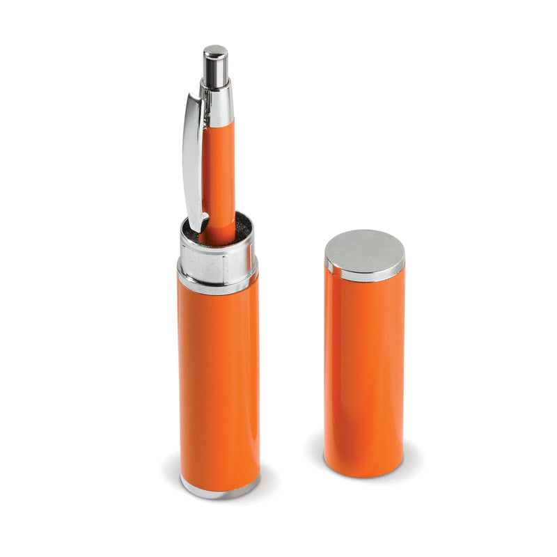 Penna a sfera in tubo Arancione - personalizzabile con logo